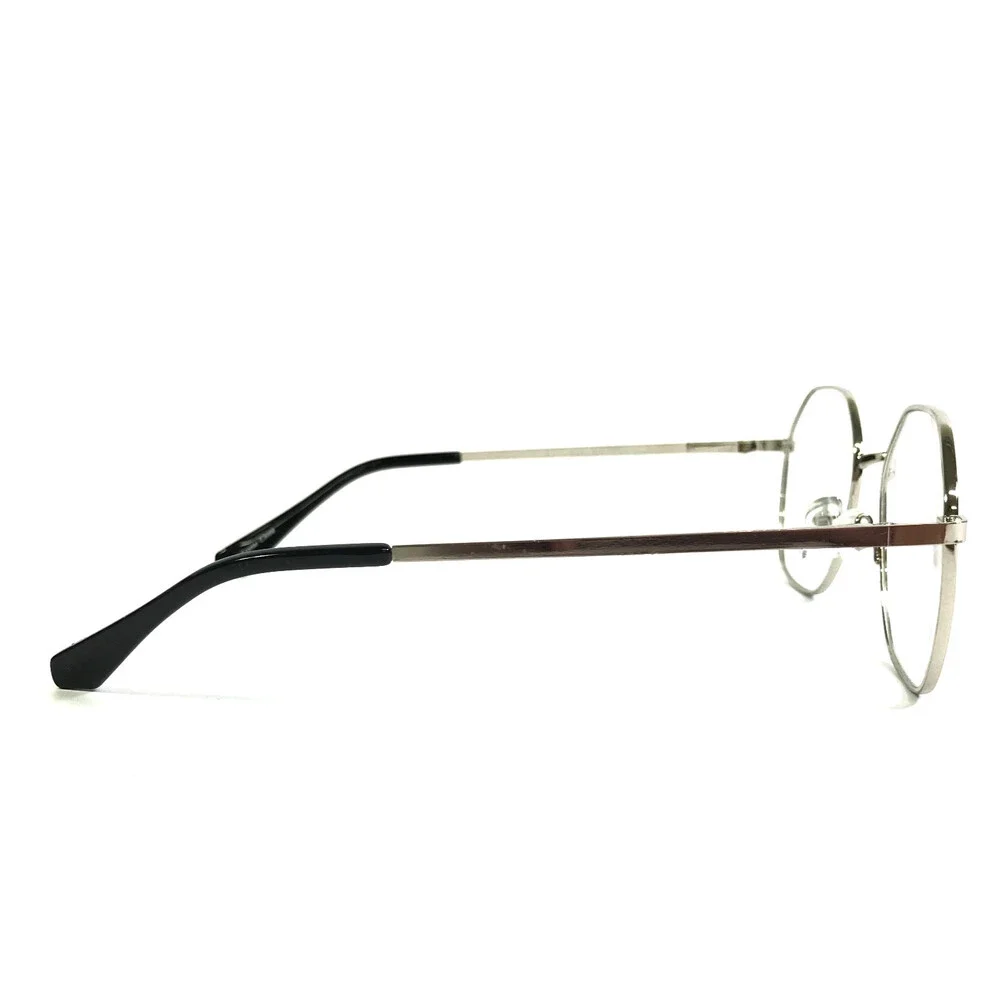 New Globe Eyeglasses Frames L5175 SILVER Geometric Wire Rim 51-19-140